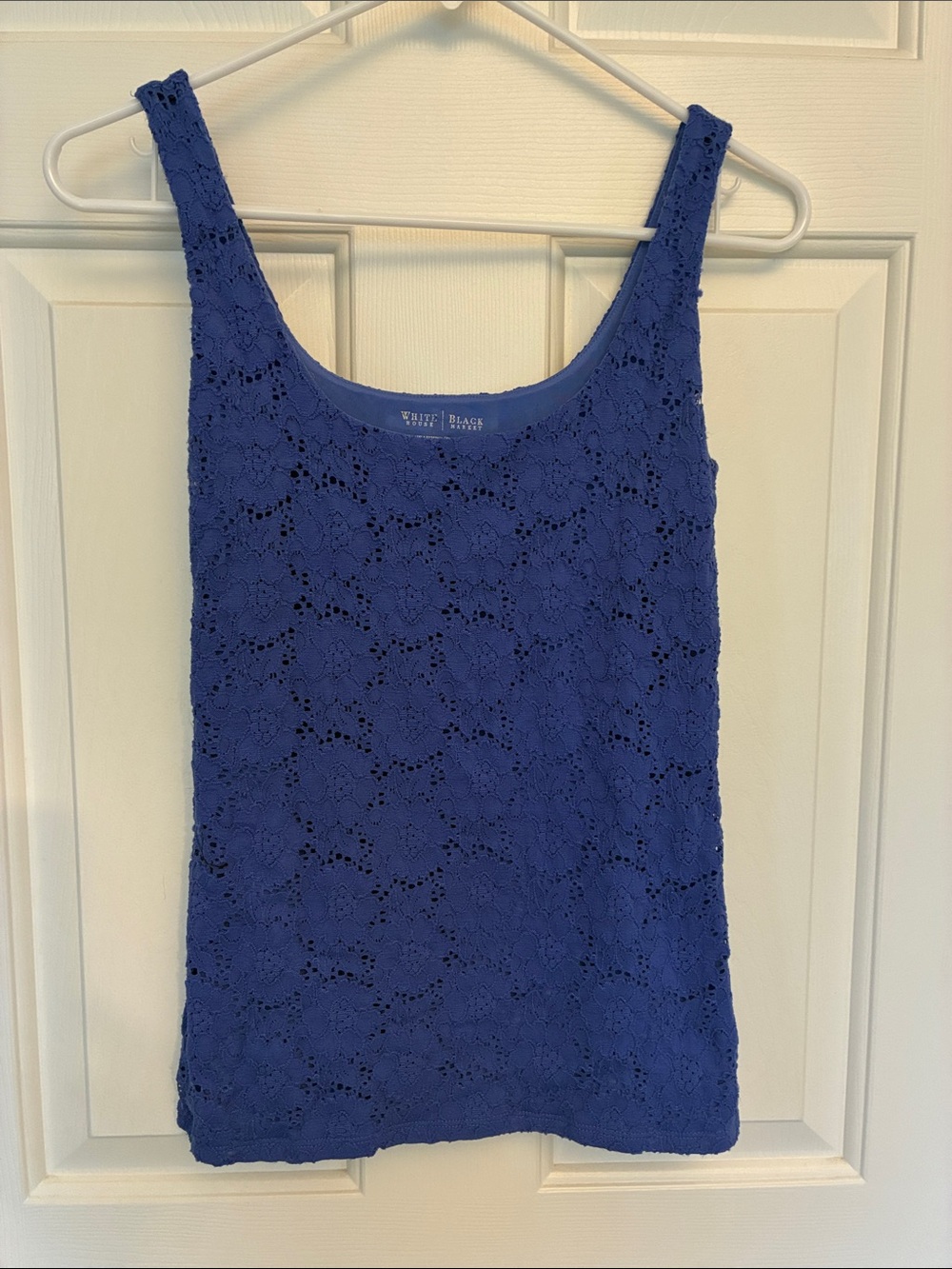 White House Black Market Women’s Lace Camisole Size XSmall Royal Blue